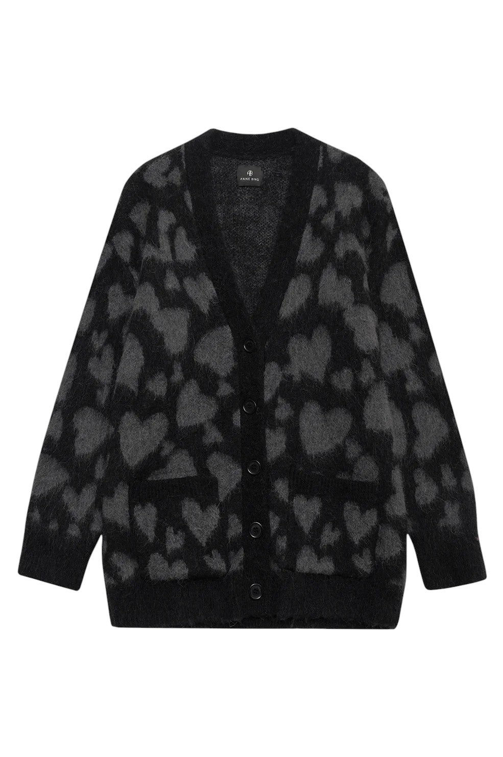 *PREORDER* Banks Cardigan - Grey And Black Heart