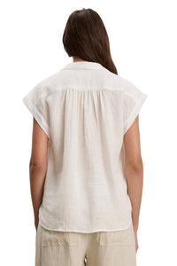 Elowen Woven Linen Top - White