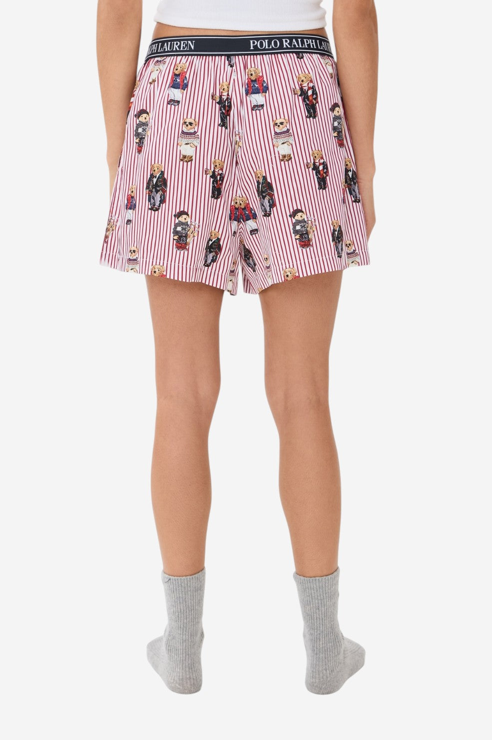 Polo Bear Sleep Boxer - Iconic Bear Snowfall Red - Shop Yu Fashion