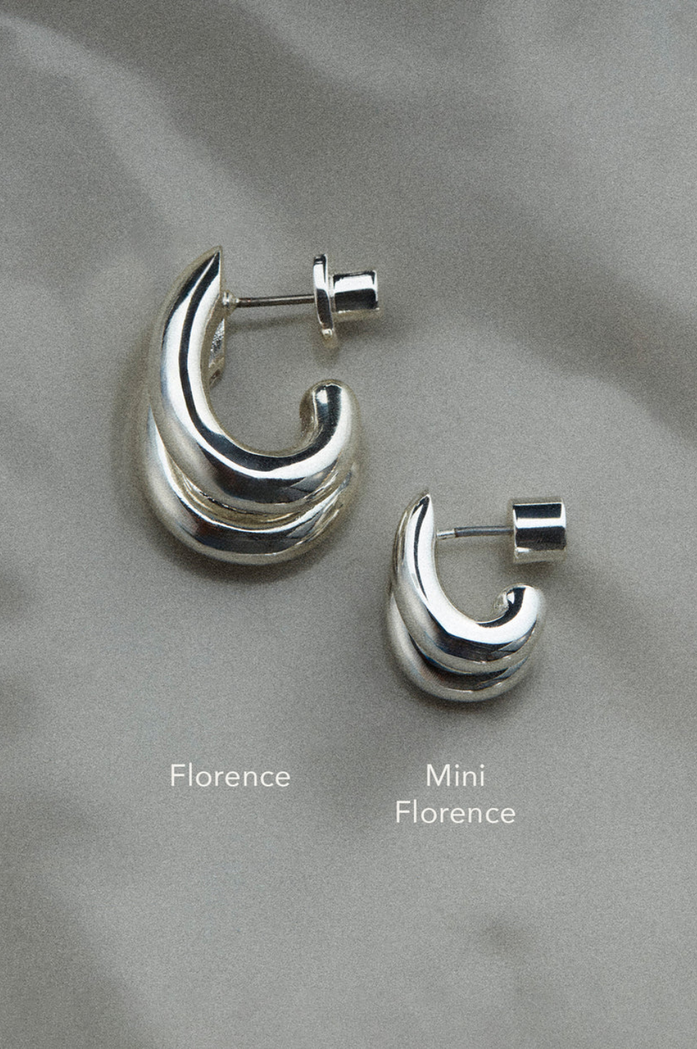 Mini Florence Earrings - Silver