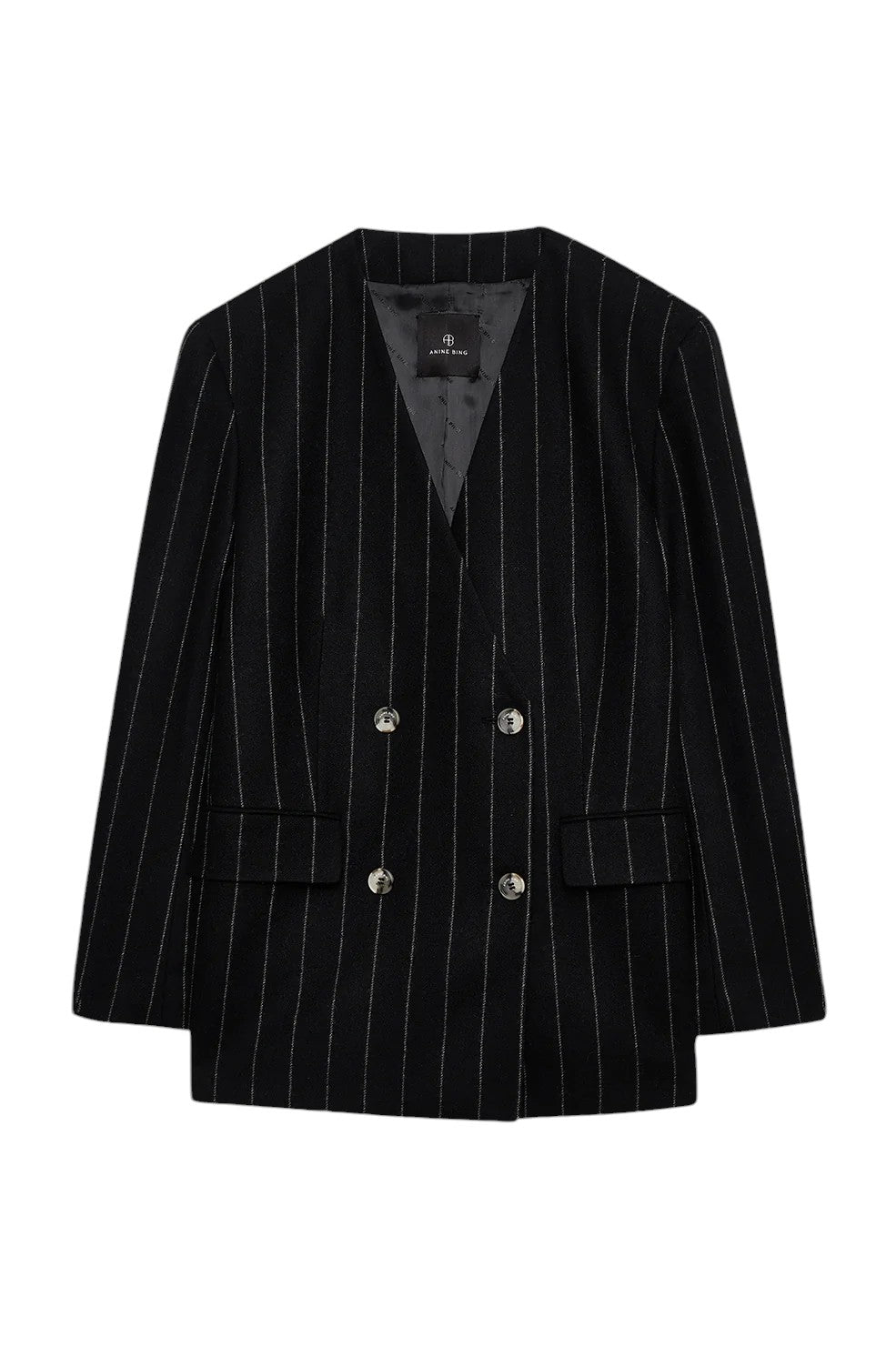 Maron Blazer - Dark Grey Pinstripe