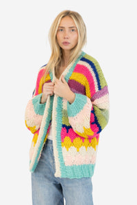 Haven Cardigan - Multi Stripe - Shop Yu Fashion