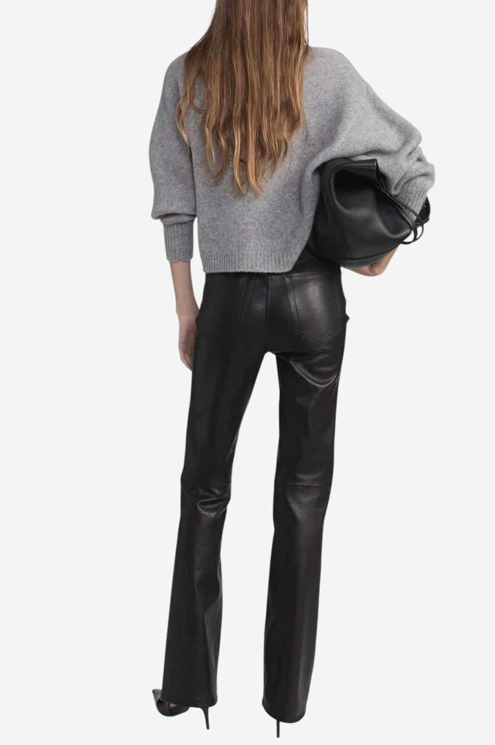 The Cashmere Fleck Cardi - Silver