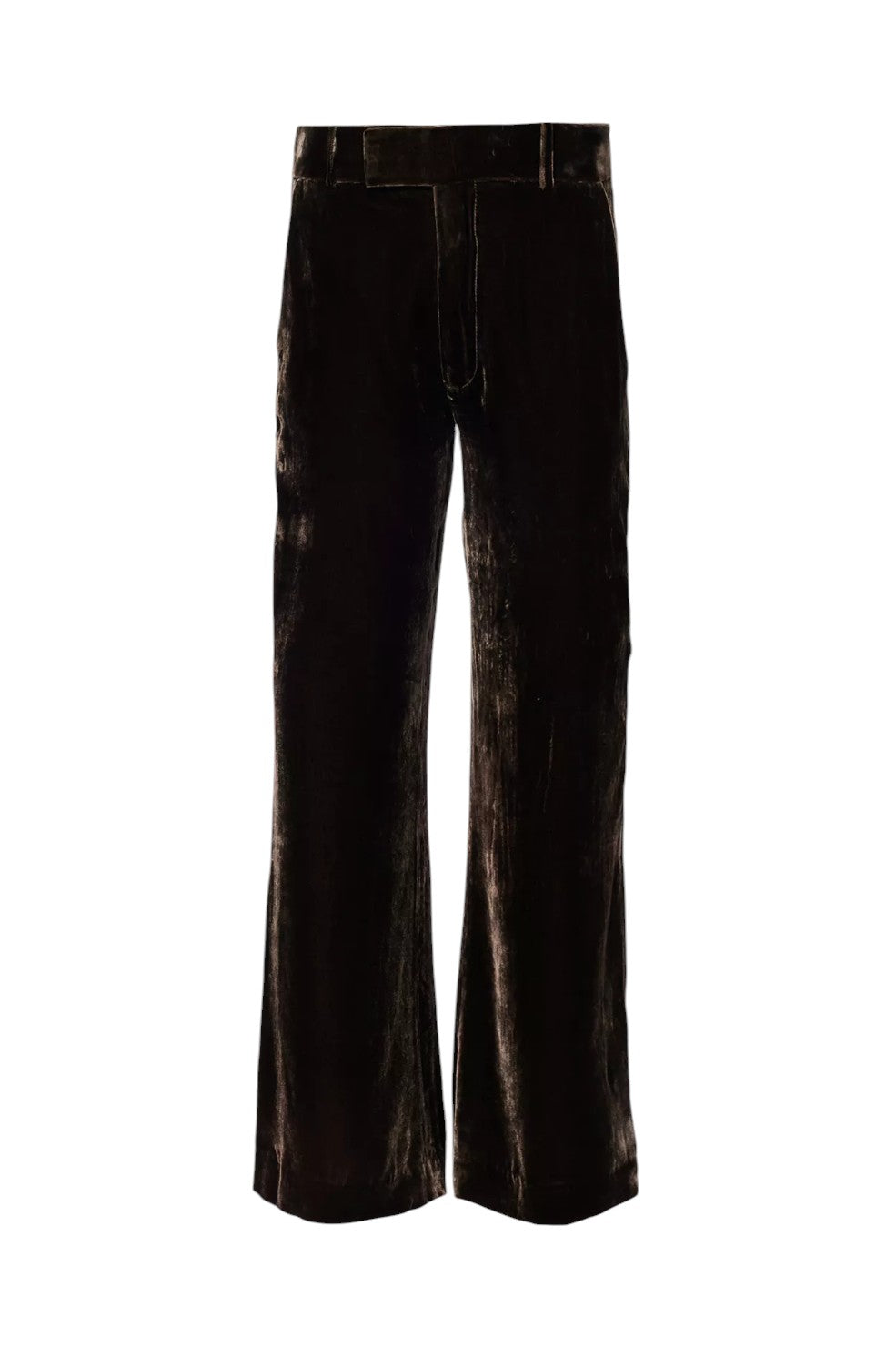 Crop Flare Velvet Trouser - Espresso