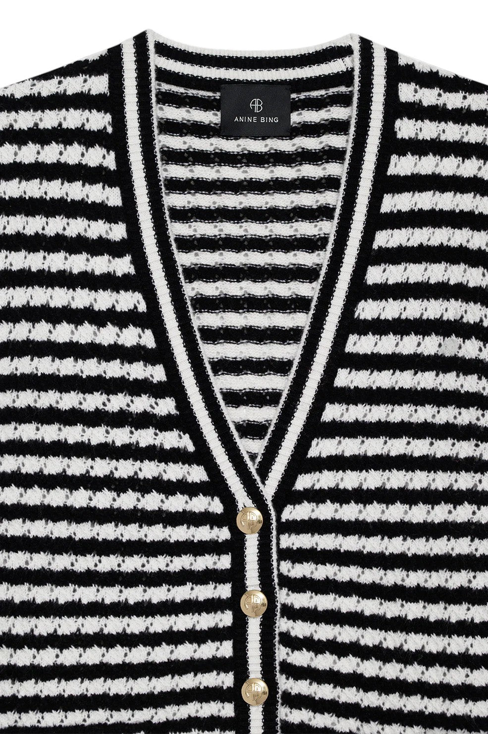 Gwen Cardigan - Black And Ivory Stripe - Shop Yu Fashion
