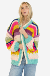 Haven Cardigan - Multi Stripe - Shop Yu Fashion