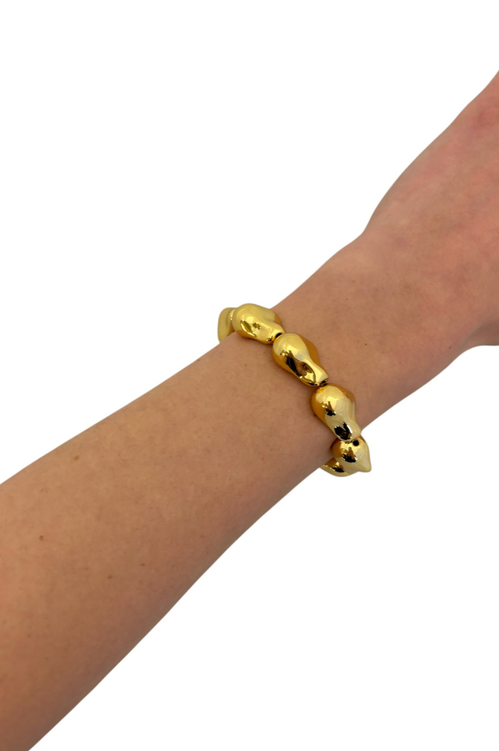 Large Pebble Bracelet - Gold