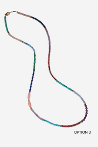 One Of A Kind Mixed Gemstone Necklace - Shop Yu Fashion