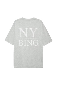 Myers Tee Serif NY - Washed Heather Grey