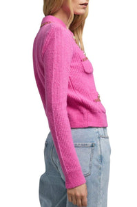 Selma Chain Cardigan - Pink