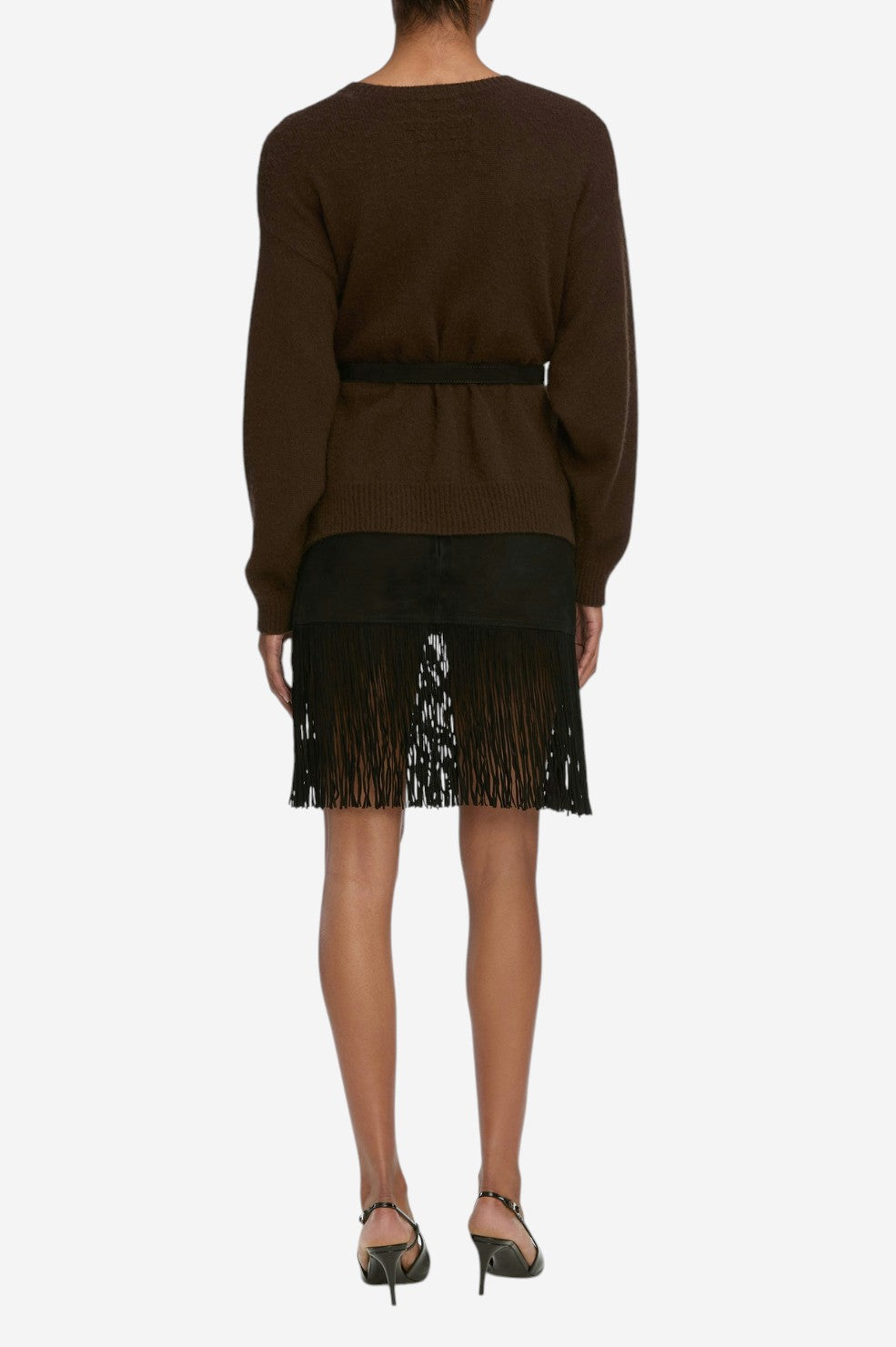 The Cashmere Brushed Sweater - Coffee