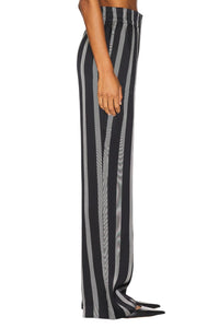 Soto Pant - Black Herringbone Stripe