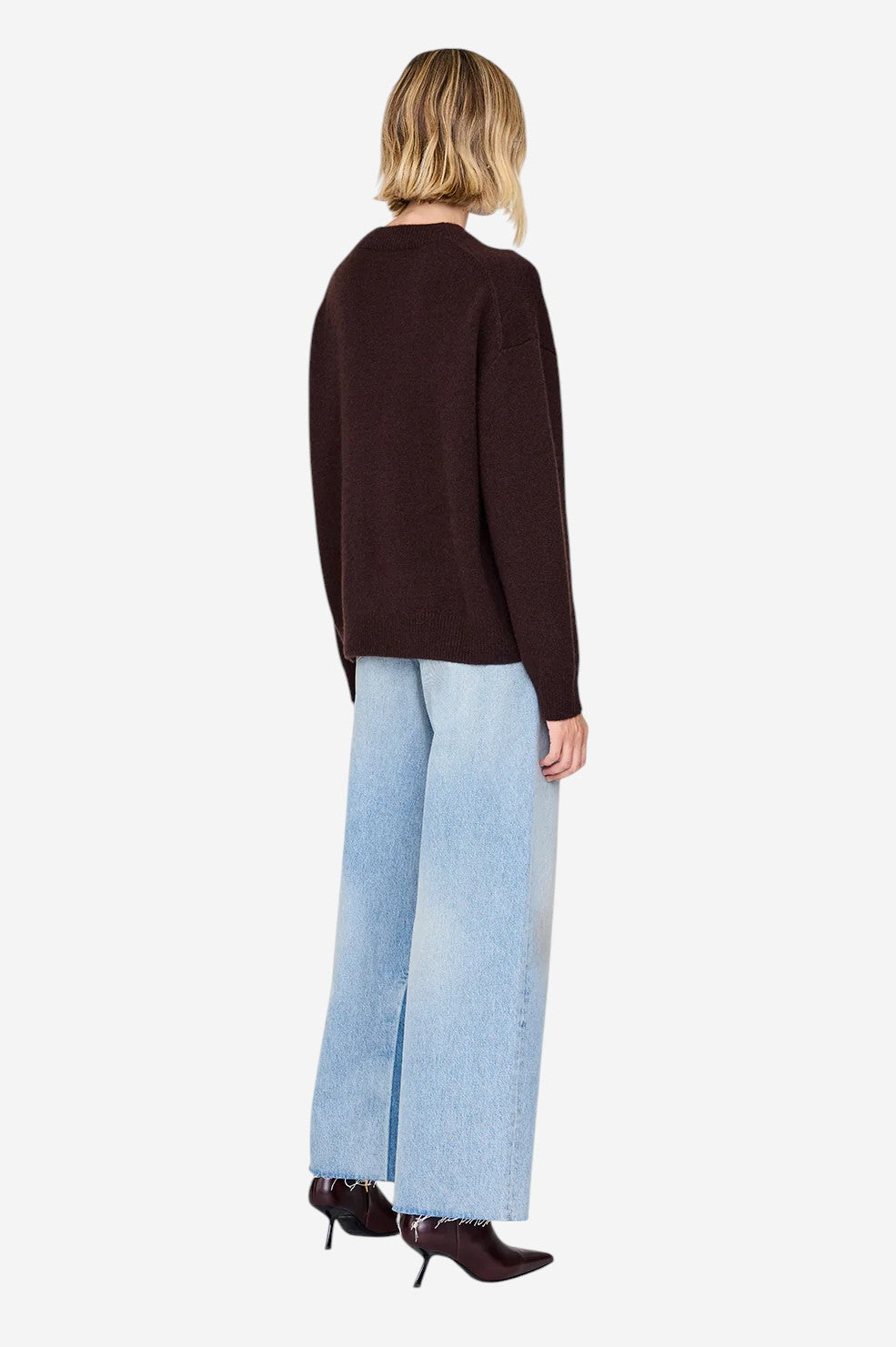 *PRE-ORDER* Lee Crew Sweater - Deep Bown - Shop Yu Fashion