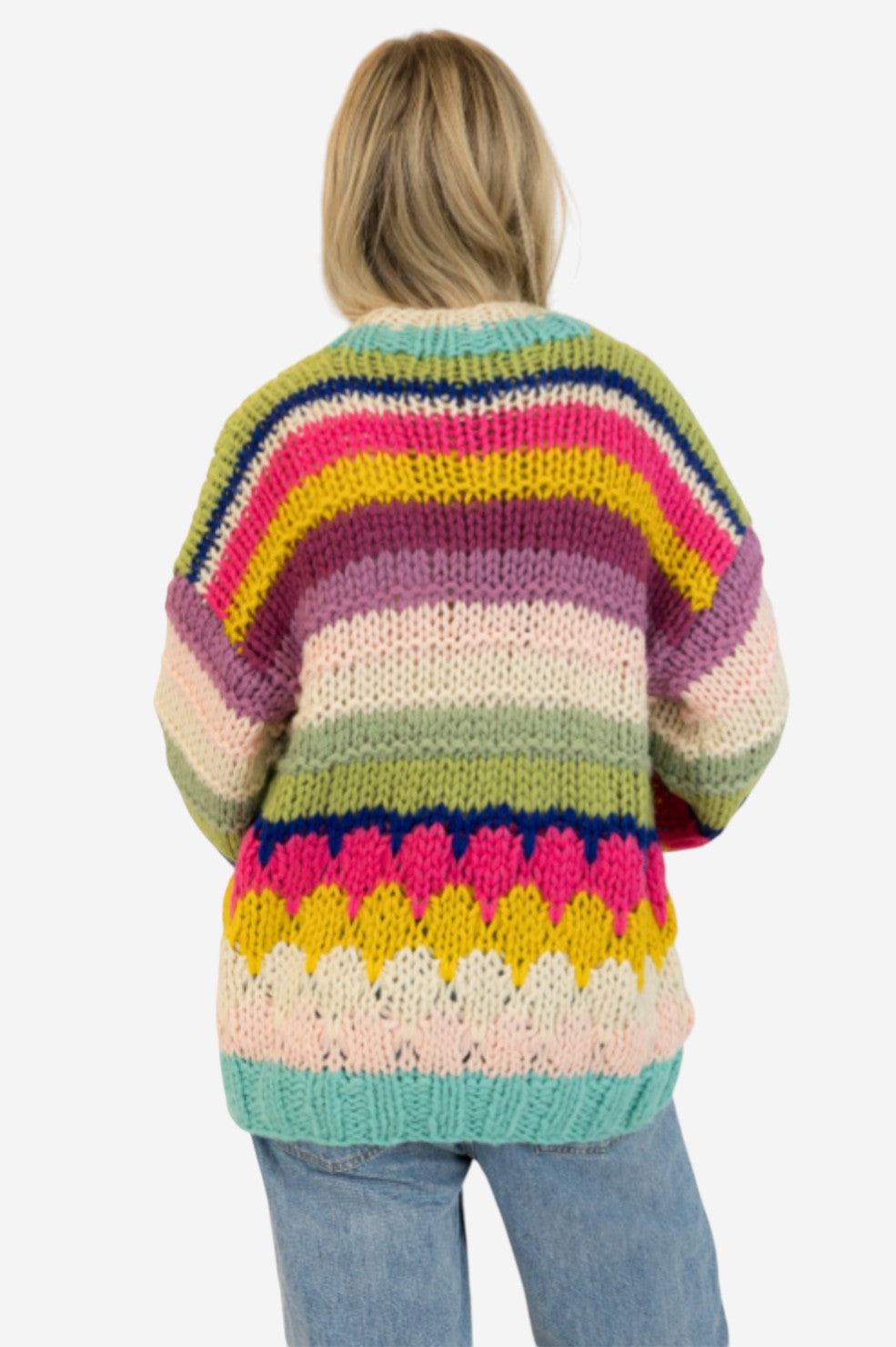 Haven Cardigan - Multi Stripe - Shop Yu Fashion