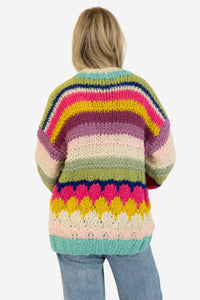 Haven Cardigan - Multi Stripe - Shop Yu Fashion