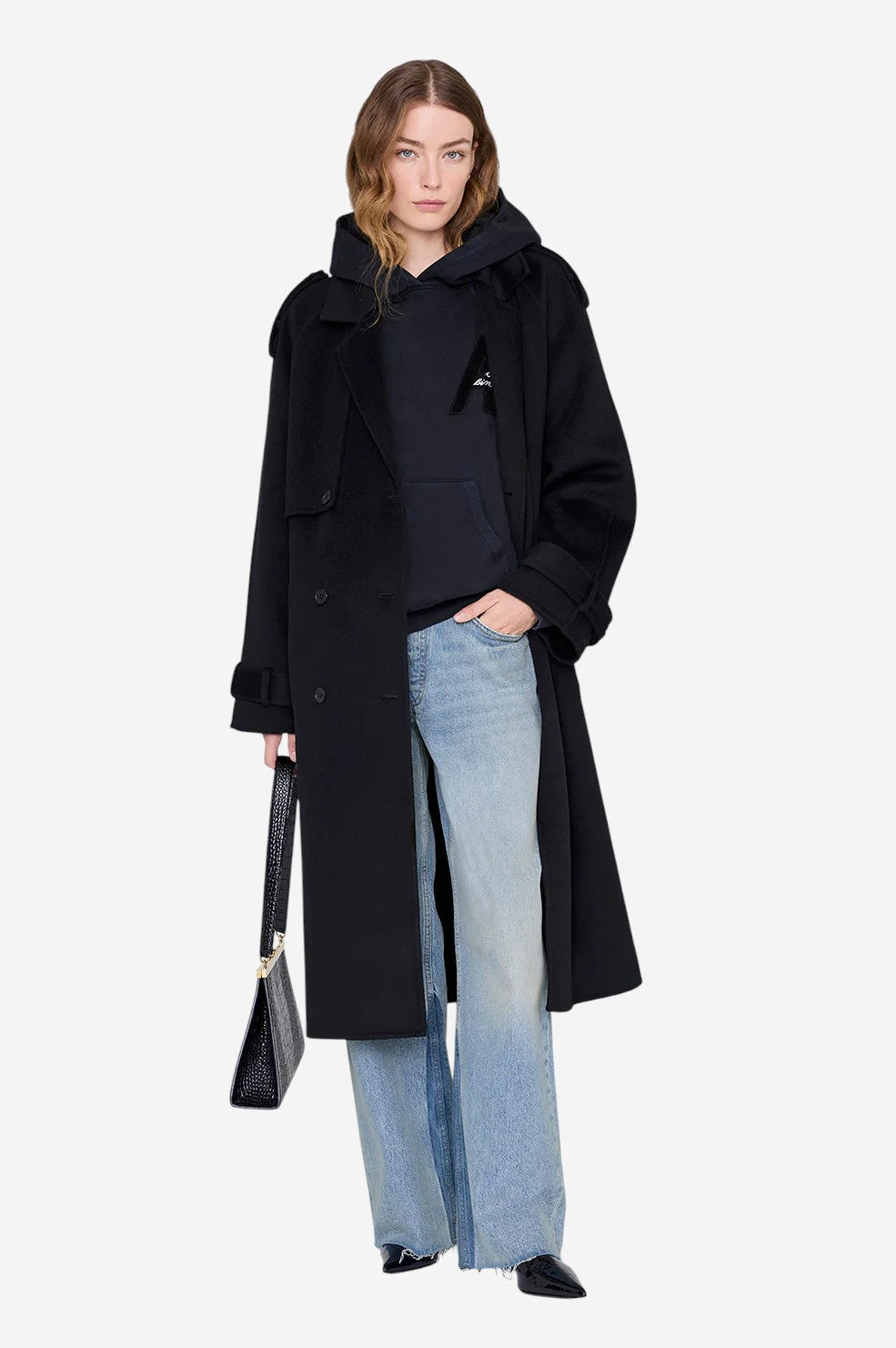 Jaci Hoodie Letterman - Vintage Black