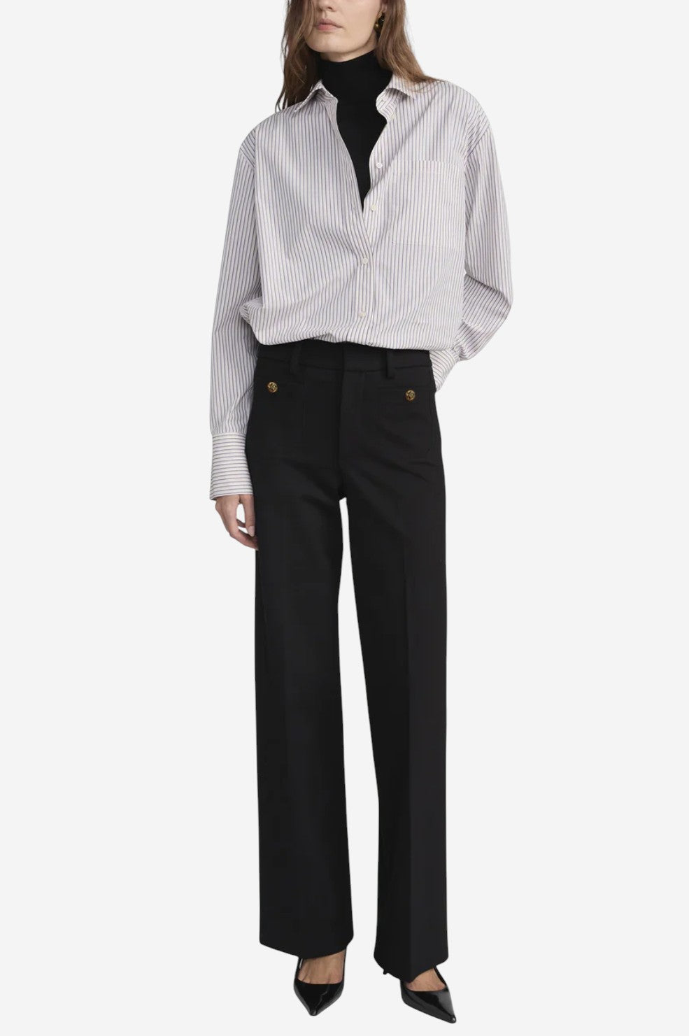 The Slim Palazzo Trouser - Black
