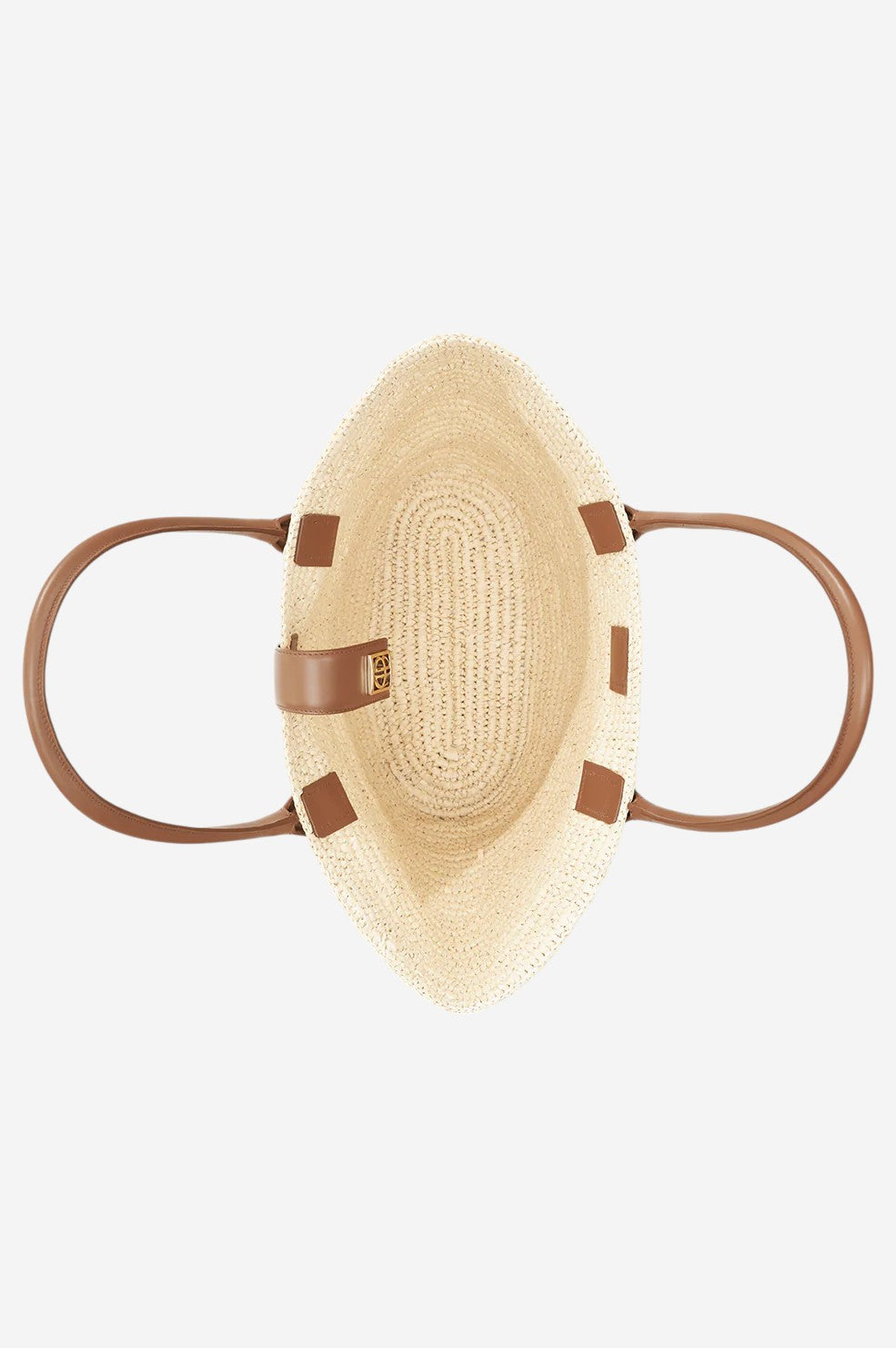 Lou Tote Monogram - Natural With Cognac