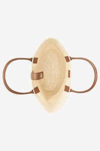 Lou Tote Monogram - Natural With Cognac
