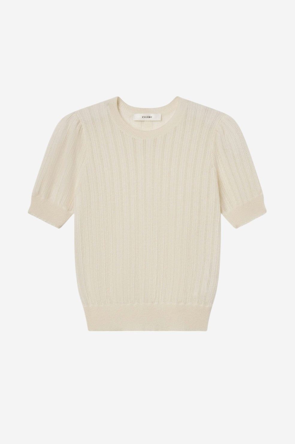 The Ladder Pointelle Sweater - Cream - Shop Yu Fashion
