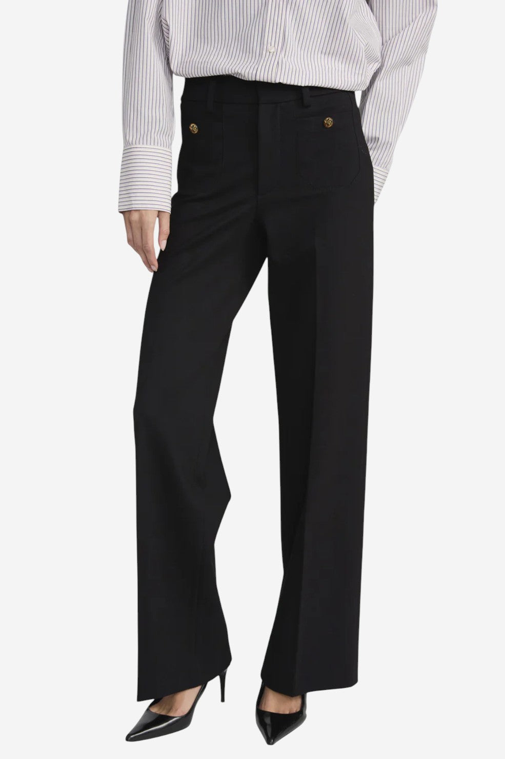 The Slim Palazzo Trouser - Black