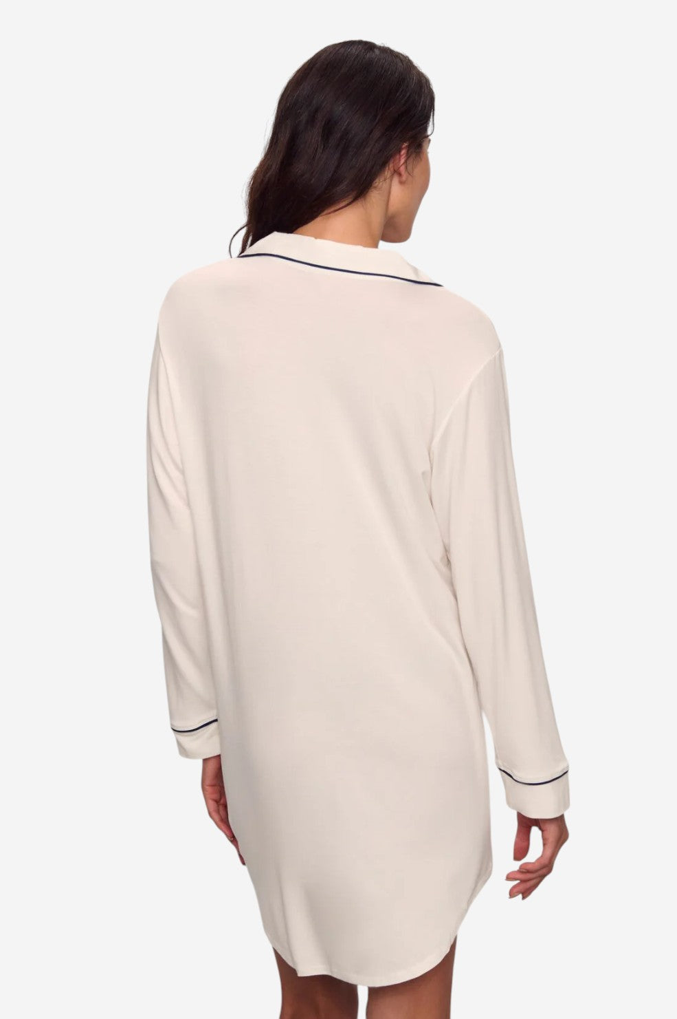 Gisele Sleepshirt - Ivory/Navy - Shop Yu Fashion