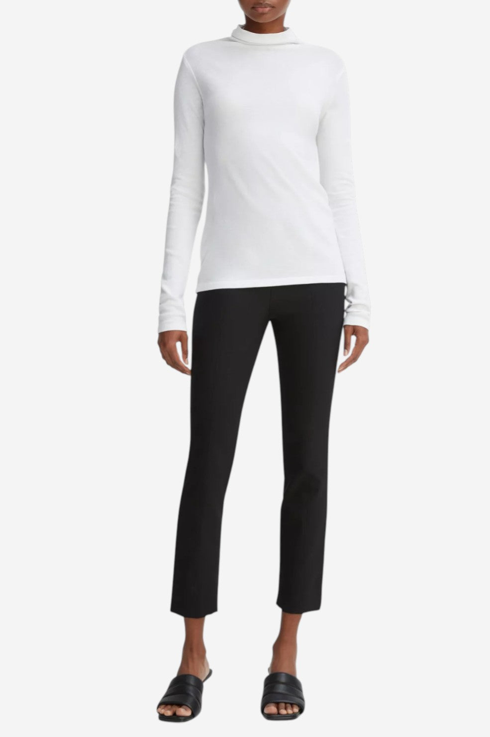 Essential Long Sleeve Turtleneck - Optic White - Shop Yu Fashion