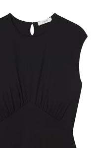 The Gathered Tank Dress - Noir