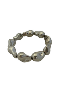 Large Pebble Bracelet - Silver