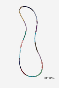 One Of A Kind Mixed Gemstone Necklace - Shop Yu Fashion