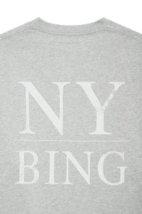 Myers Tee Serif NY - Washed Heather Grey