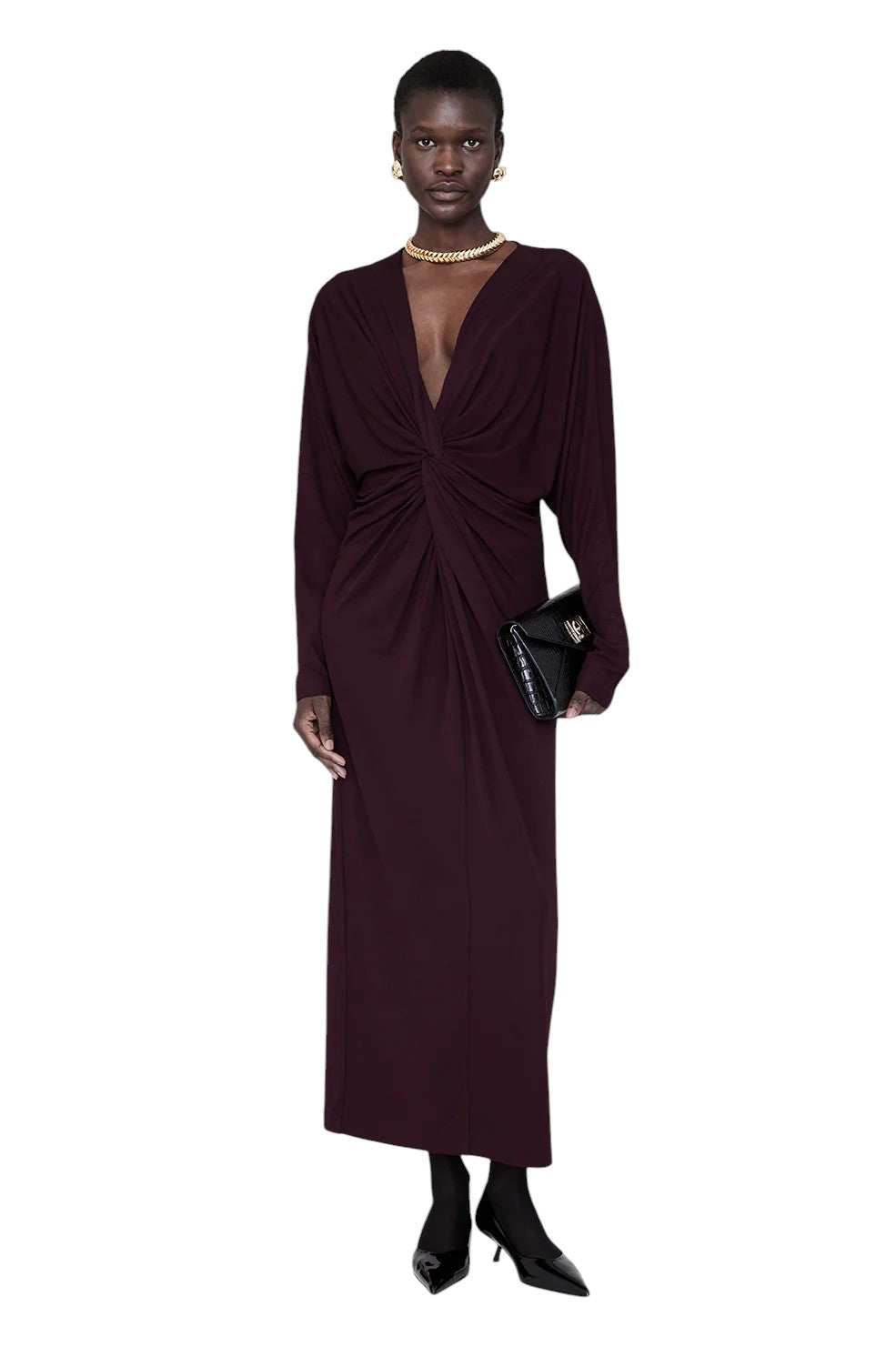 Mathilde Dress - Bordeaux - Shop Yu Fashion
