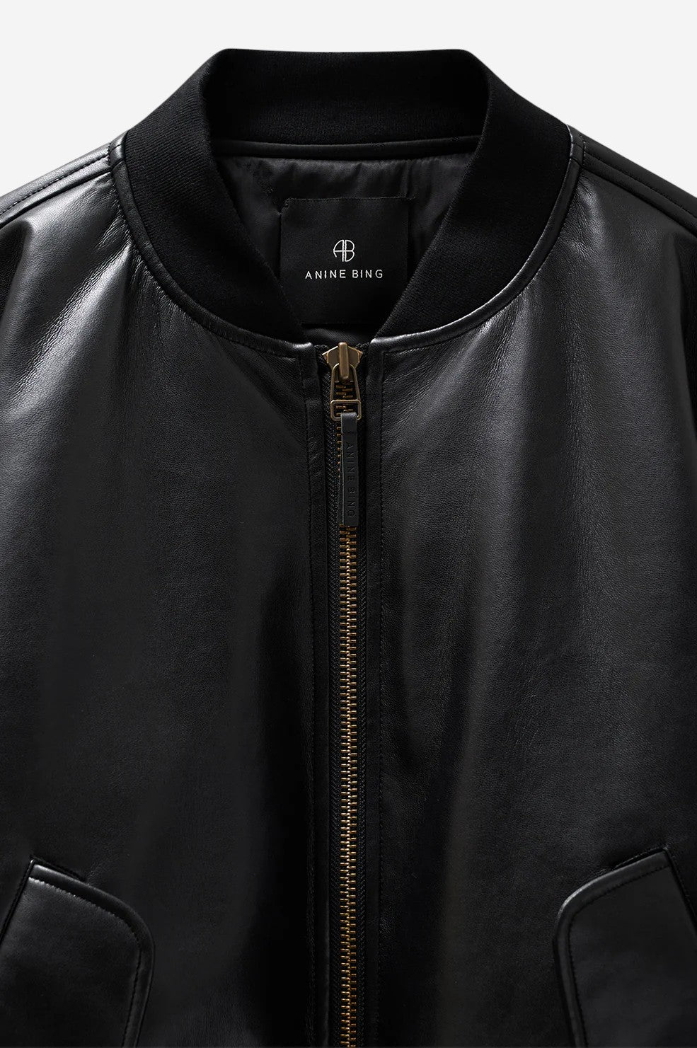 Leon Bomber - Black Recycled Leather