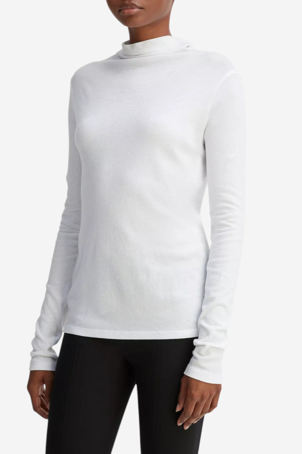 Essential Long Sleeve Turtleneck - Optic White - Shop Yu Fashion