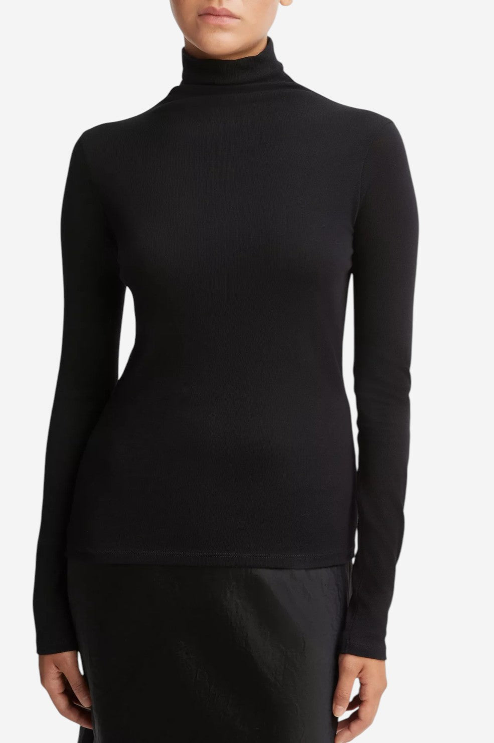 Essential Long Sleeve Turtleneck - Black - Shop Yu Fashion