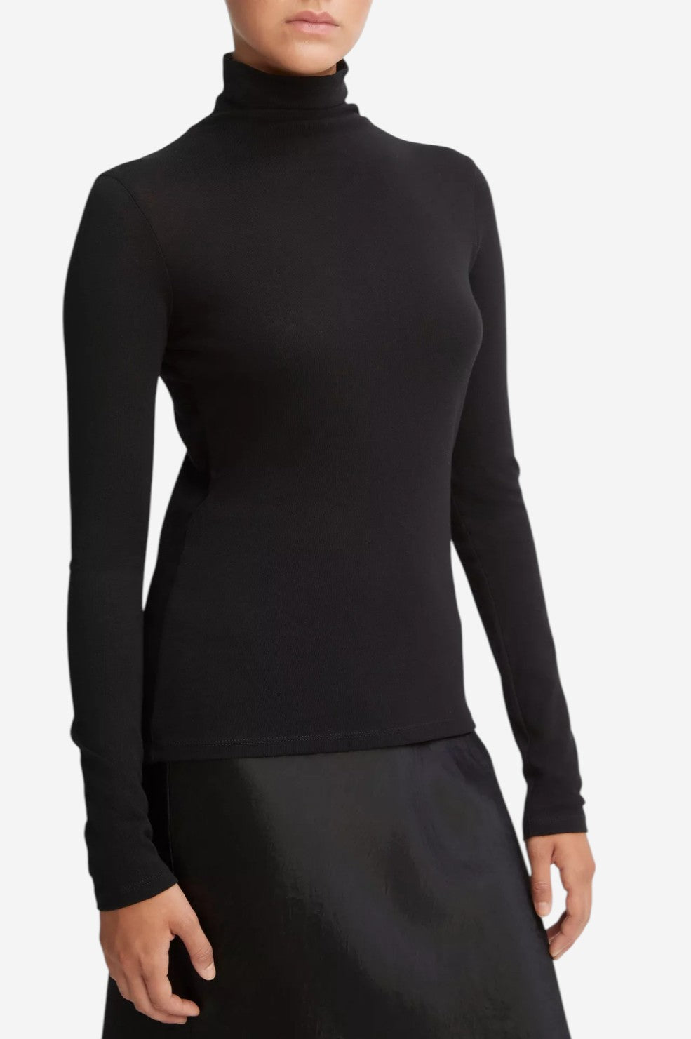 Essential Long Sleeve Turtleneck - Black - Shop Yu Fashion