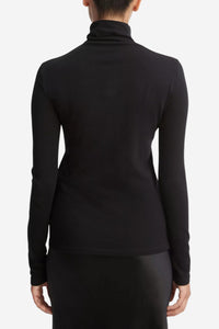Essential Long Sleeve Turtleneck - Black - Shop Yu Fashion