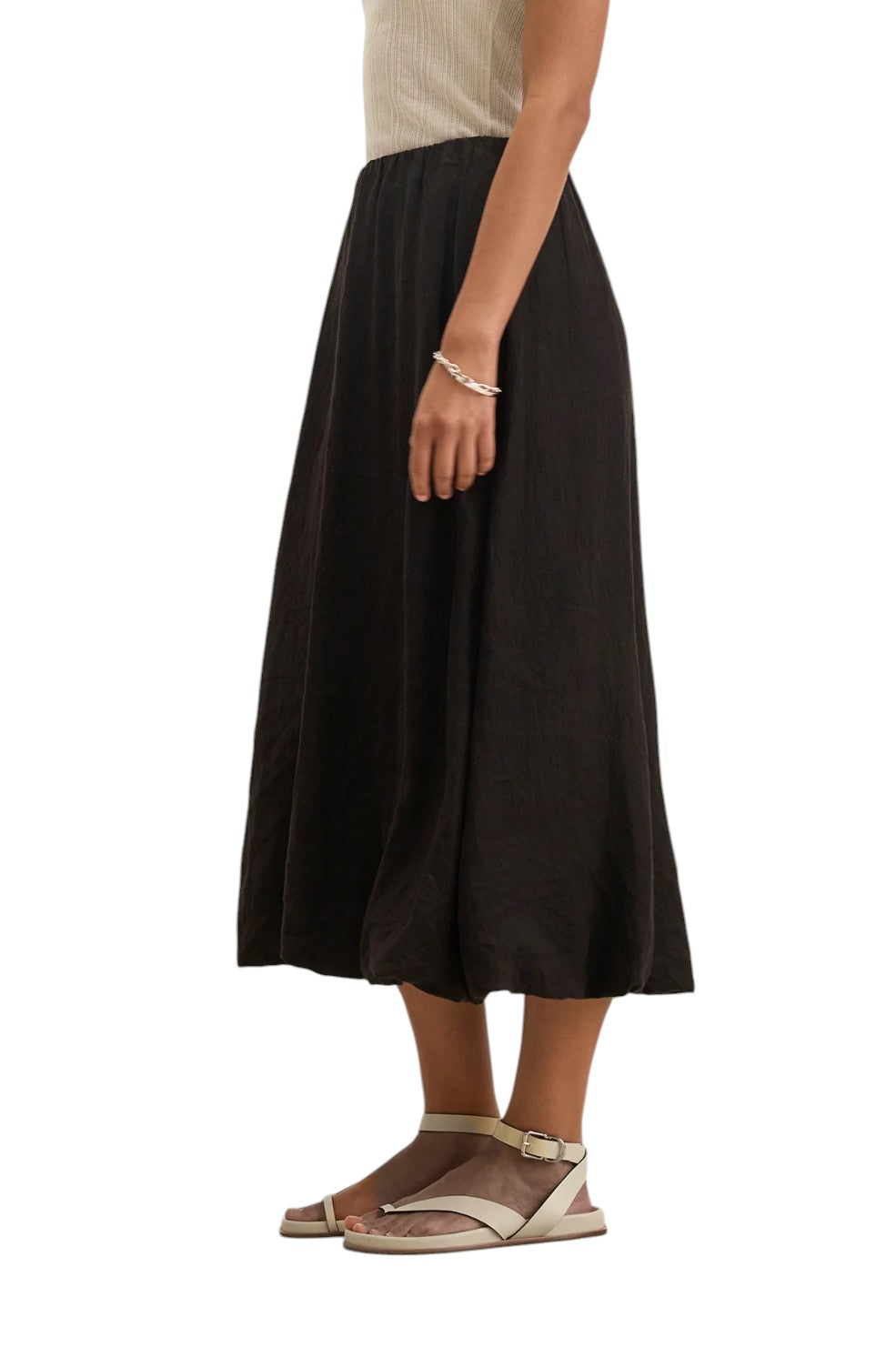 Rachelle Linen Skirt - Black