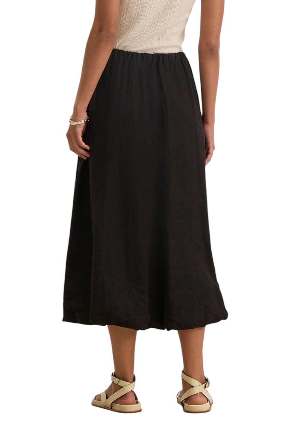 Rachelle Linen Skirt - Black