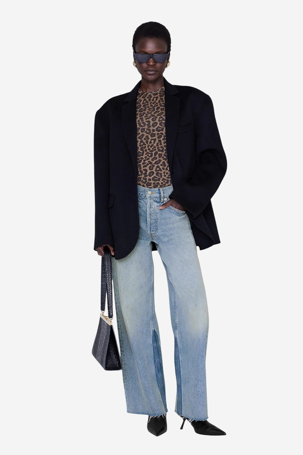 Sylvie Tee - Black and Brown Leopard