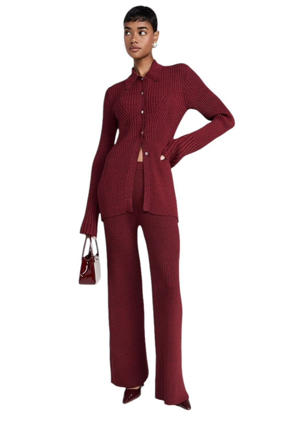 Val Knit Pant - Sangria