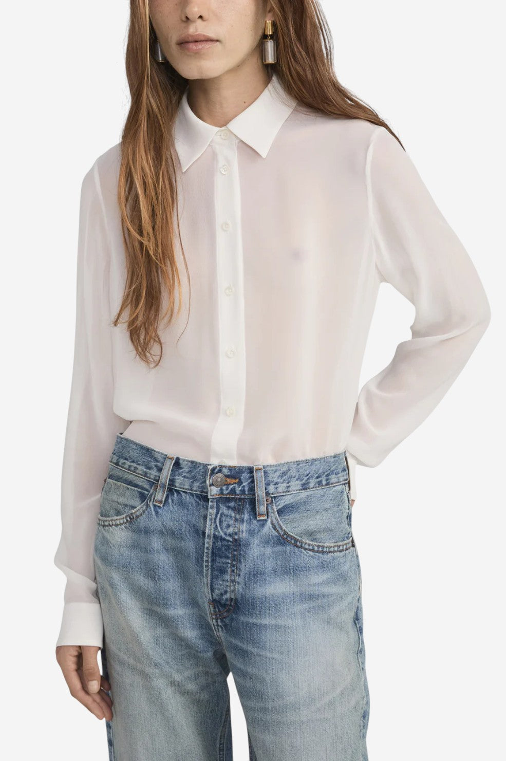 Silk Cape Blouse - Cream