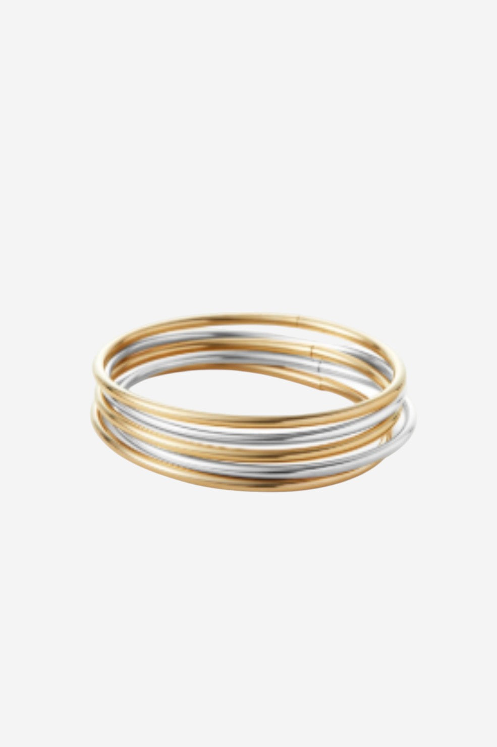 Dane Bangle Set (5pk) - Two-Tone - Shop Yu Fashion