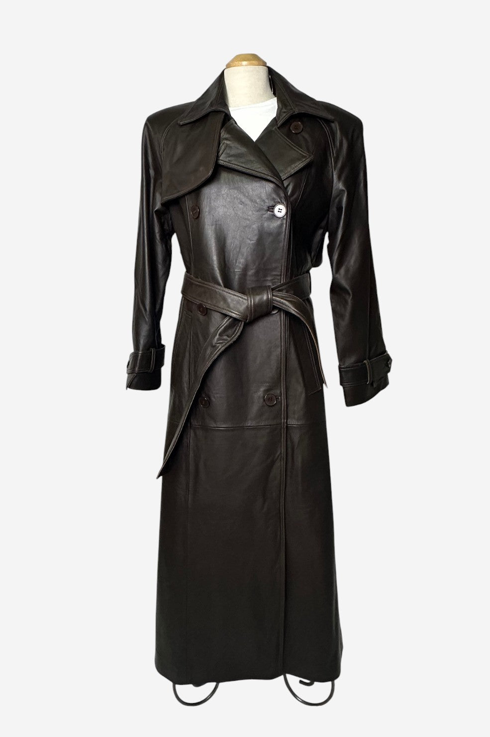 Corrin Leather Trench - Espresso