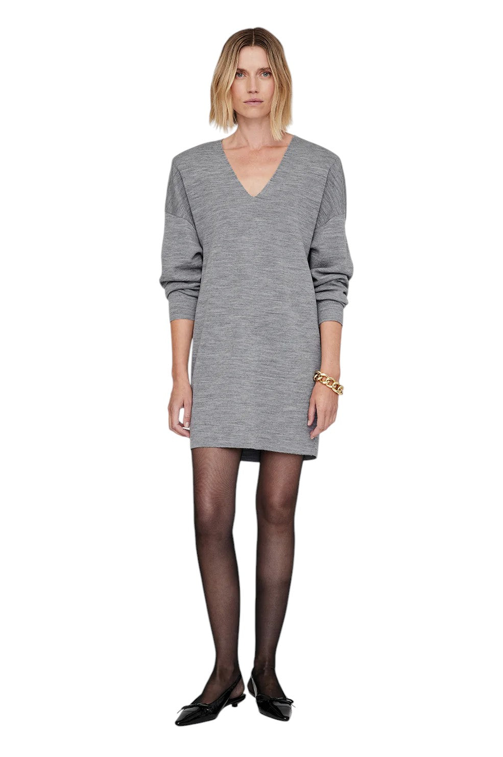 Essex Dress - Grey Melange - Shop Yu Fashion