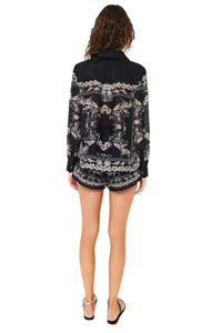Rafella Blouse - Black Seaside Bandana