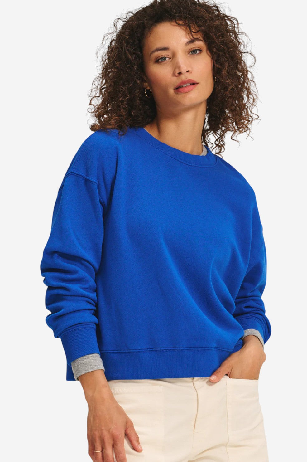 Yoko Fleece Sweater - Island - Shop Yu Fashion