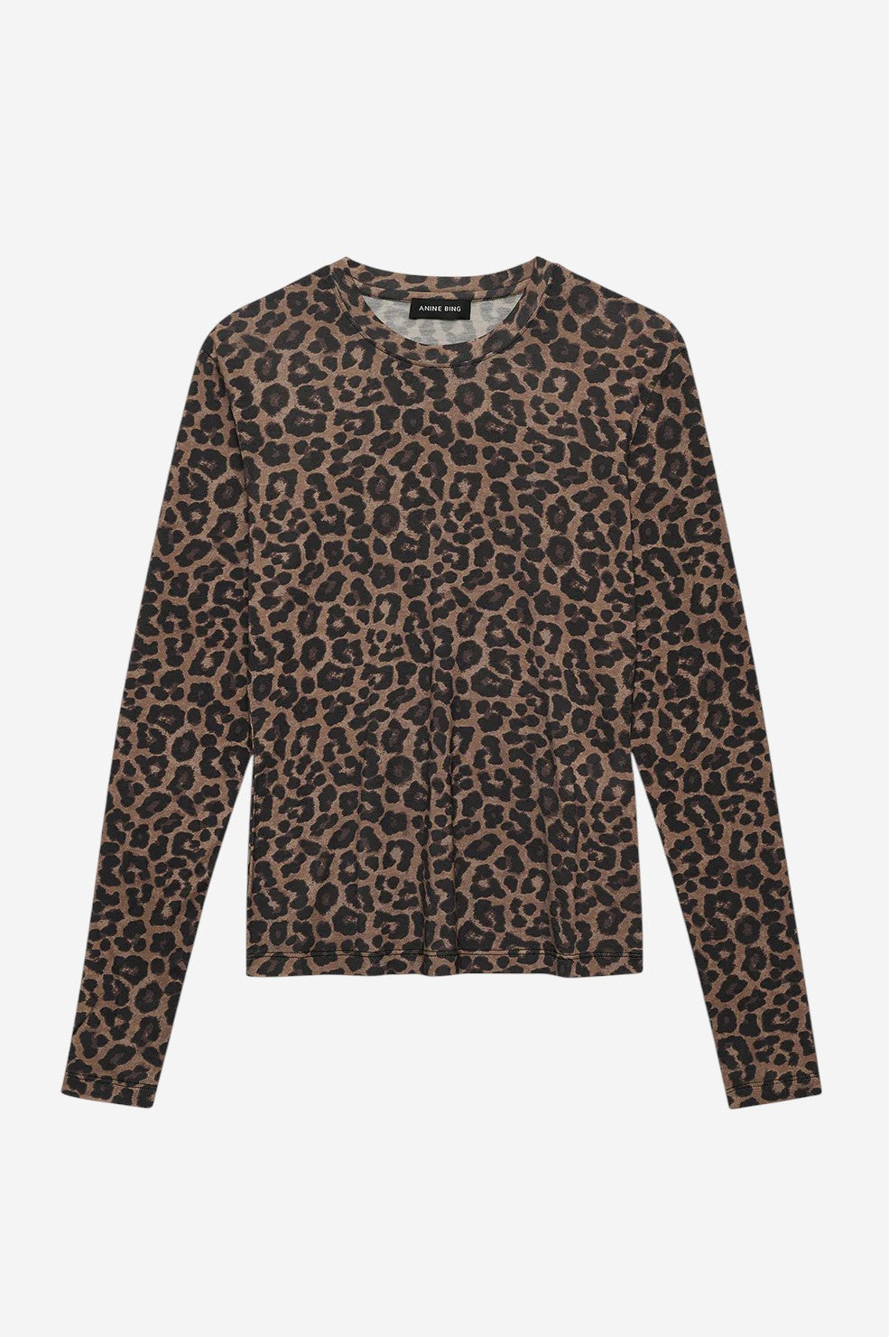Sylvie Long Sleeve Shirt - Black and Brown Leopard