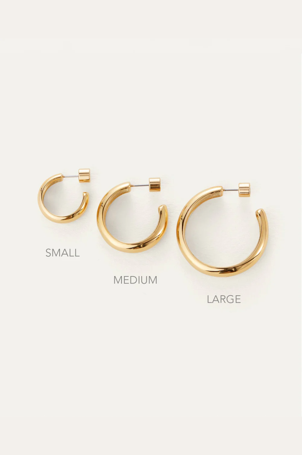 Staple Hoop Small - Gold