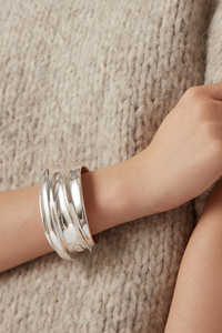 Mega Lennon Bangle - Silver